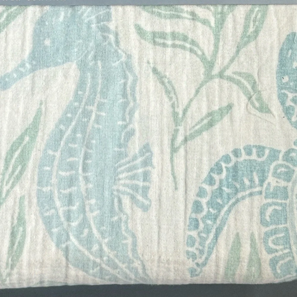 CARO HOME 100% Cotton Sea Turtle Shower Curtain - 72